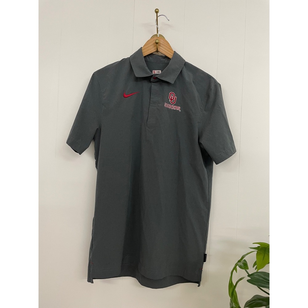 Team Issued Oklahoma Sooners Team 141 Nike Dri-FIT Polo Shirt Mens Medium OU